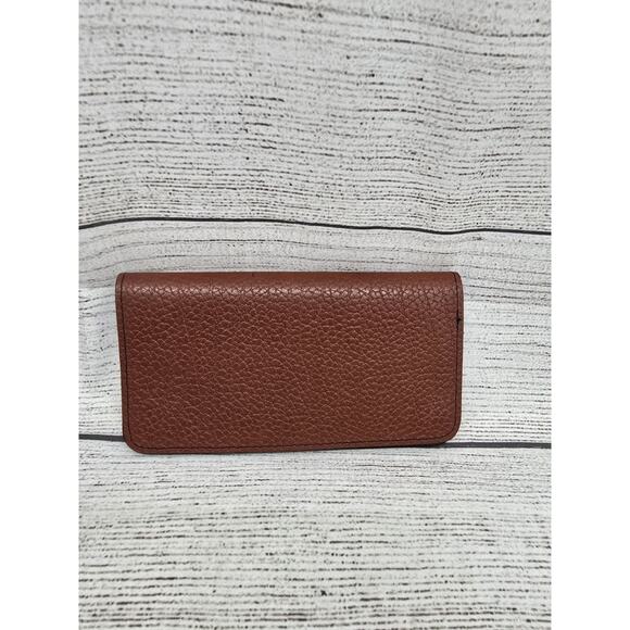 Oberon Design Pebbled Leather Check Book Cover - Brown With Tree - Picture 2 of 6